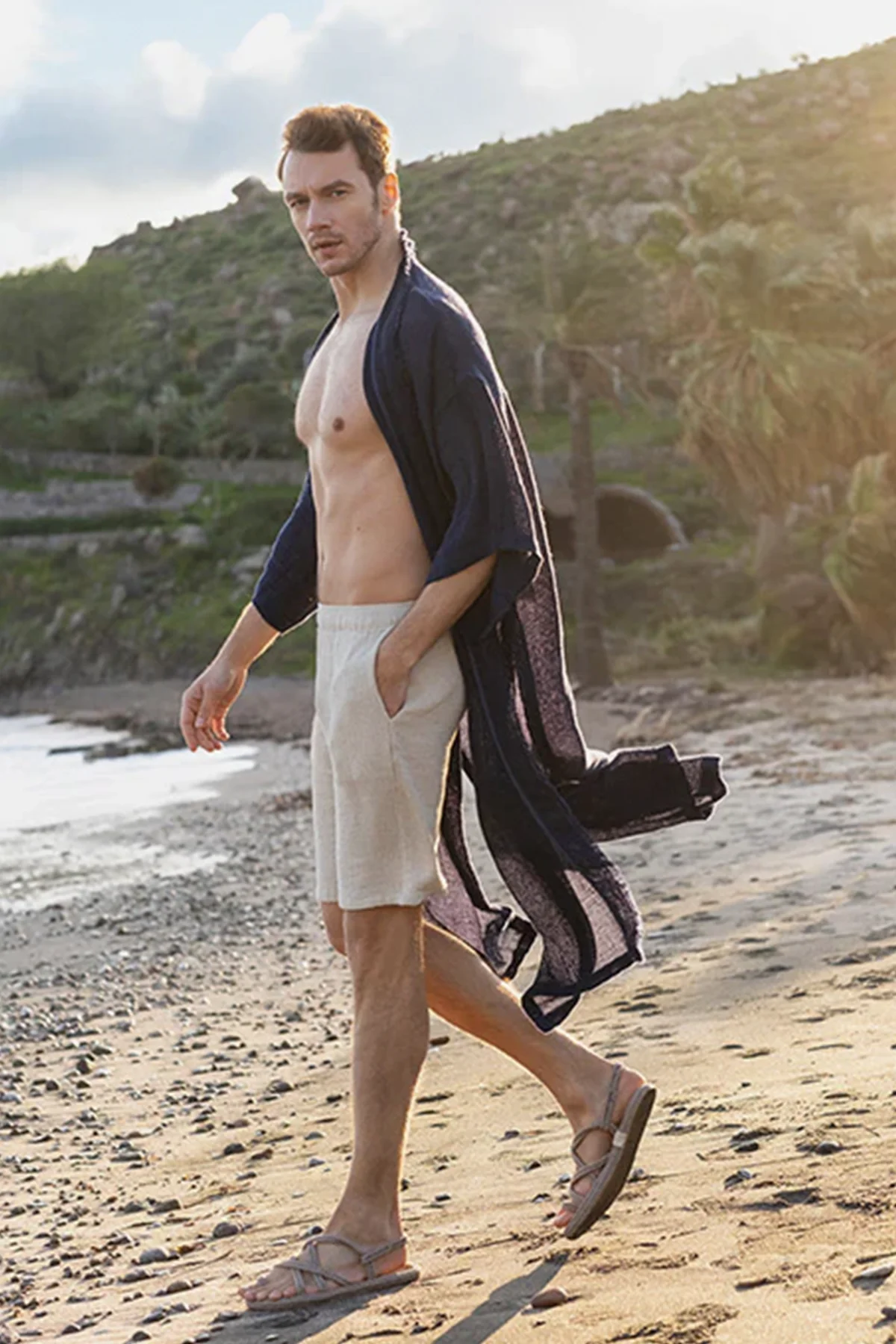 Aspen Beyaz Keten Şort