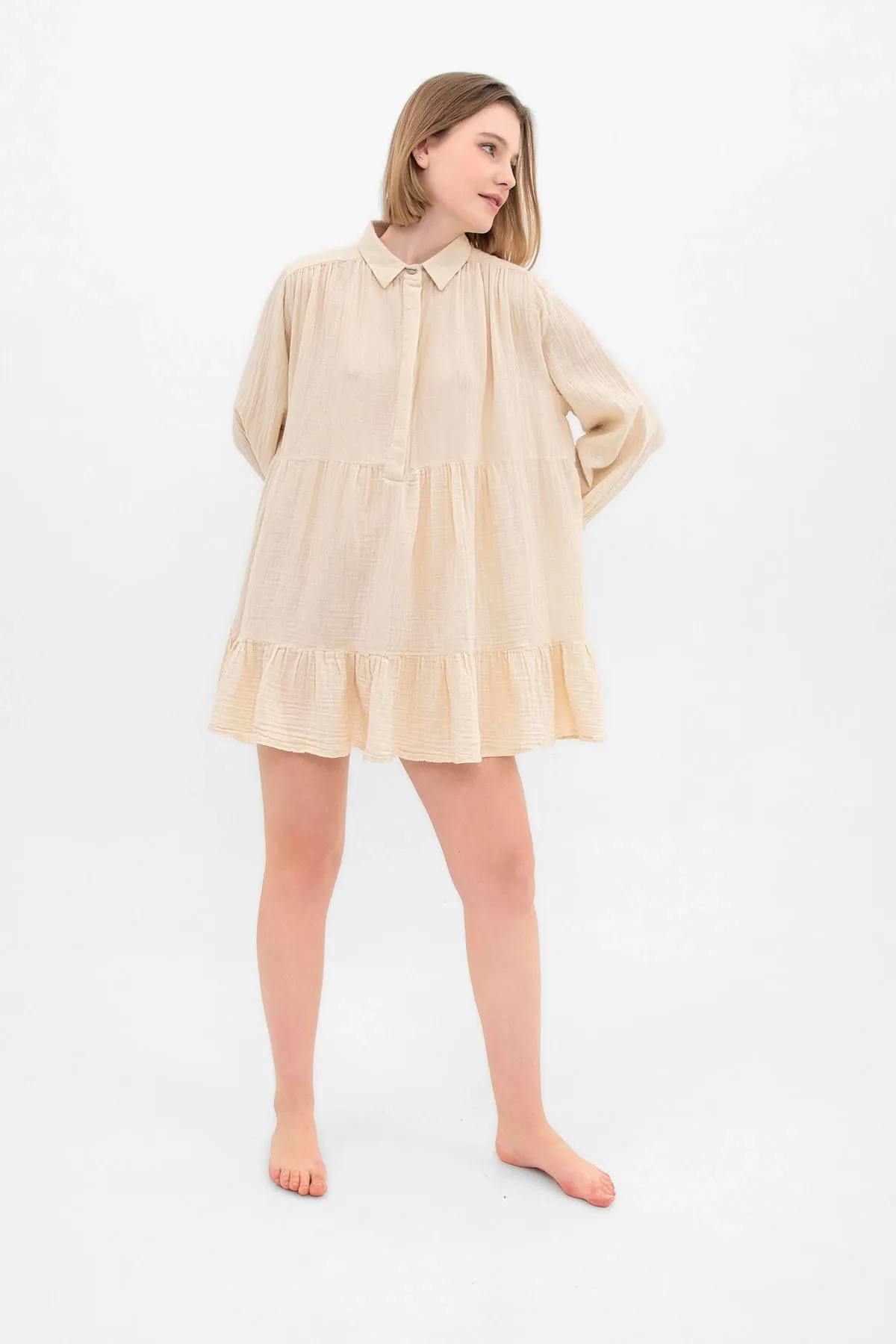 Blanca Yarım Pat Yaka Detaylı Gömlek