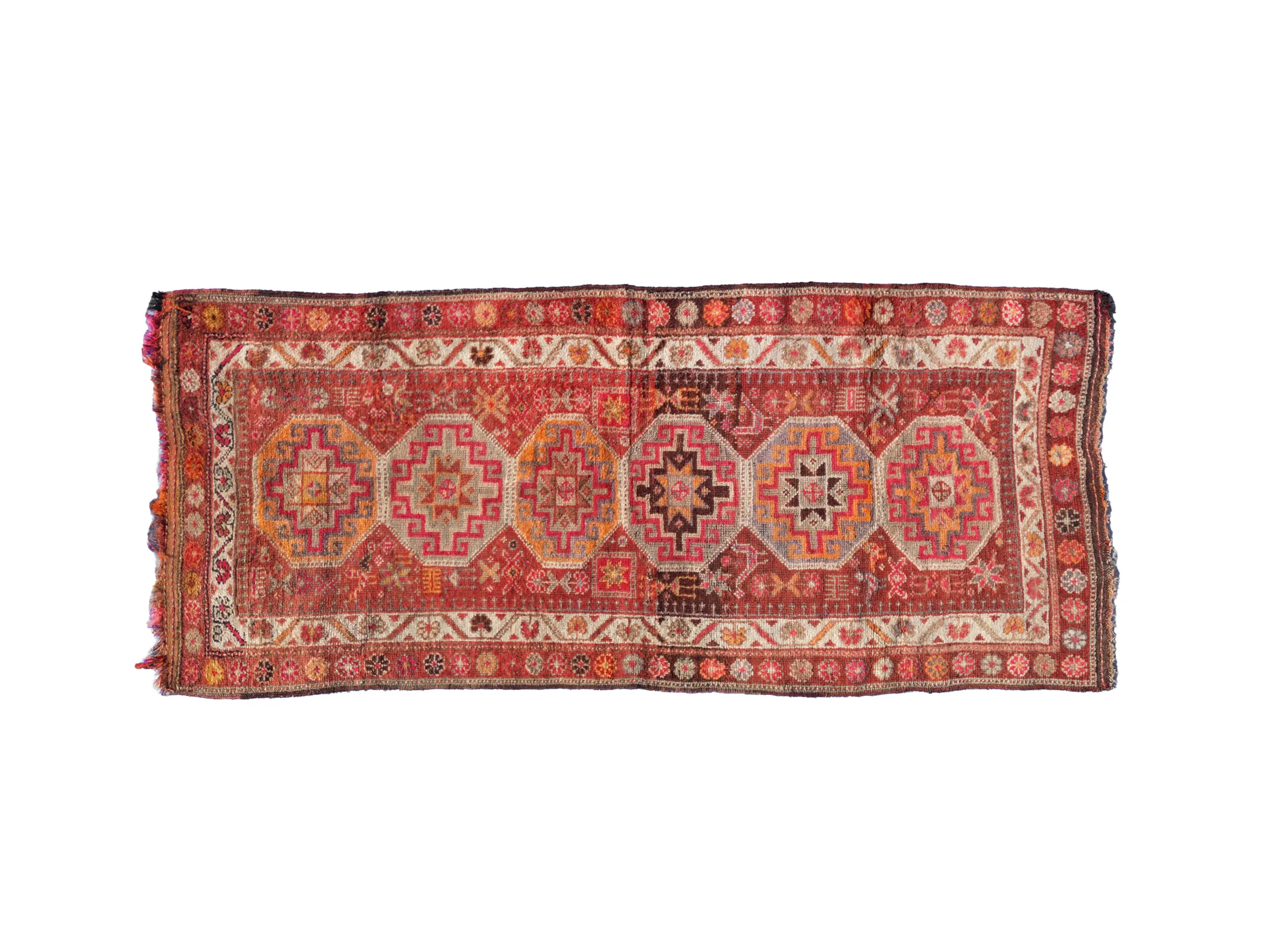 Milas El Dokuması Yün Halı 80*268 Cm
